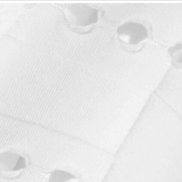 NEW HERVE LEGER White Stretch Sweater - Medium - Picture 4 of 5